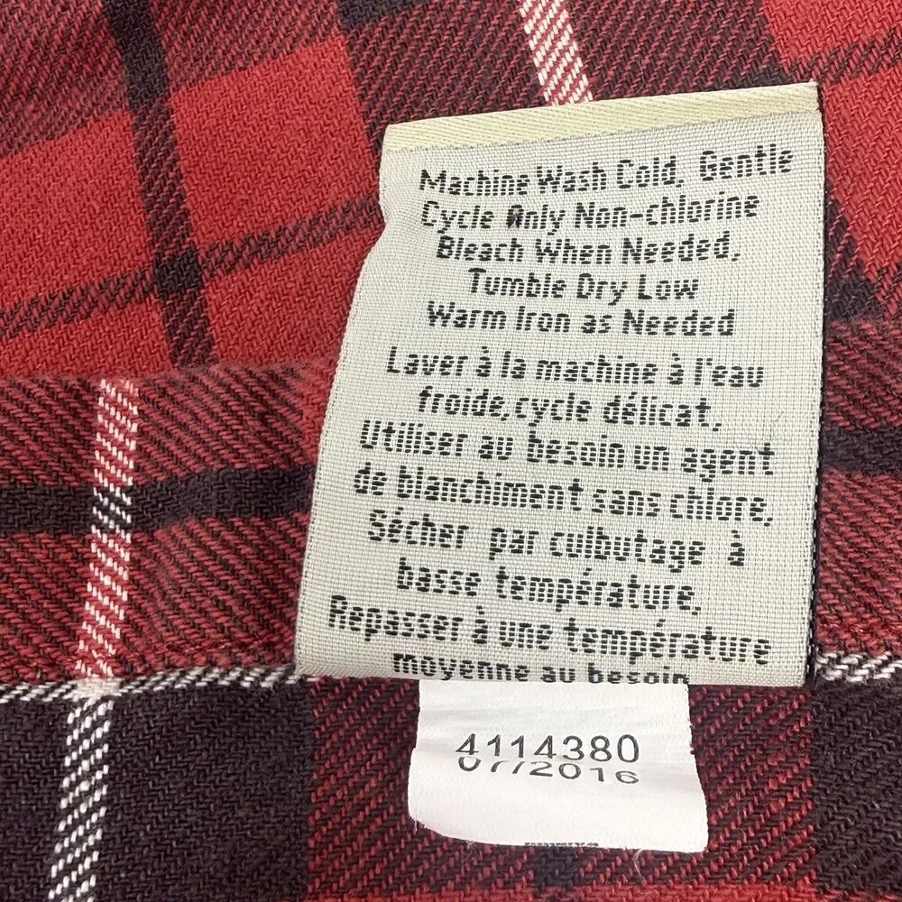Pottery Barn Landon Plaid Cloth Napkins Set of 4 Red Black White